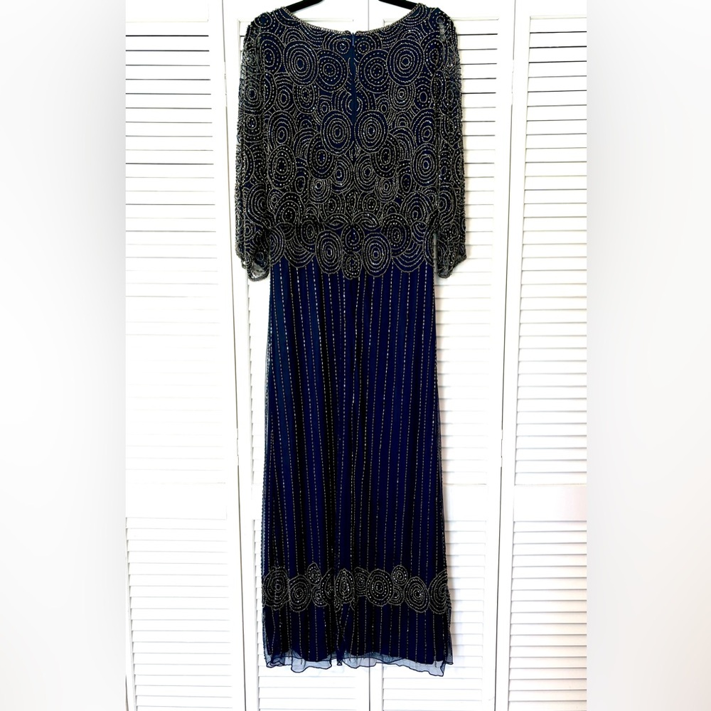 NWT Pisarro Nights Beaded Embellished Blouson Gown 8, 24W - Picture 6 of 8
